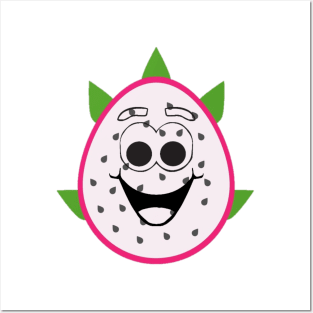 funny dragon fruit Posters and Art